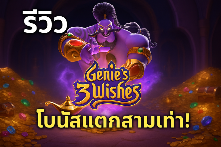 ภาพโปรโมทเกมสล็อต Genie's 3 Wishes